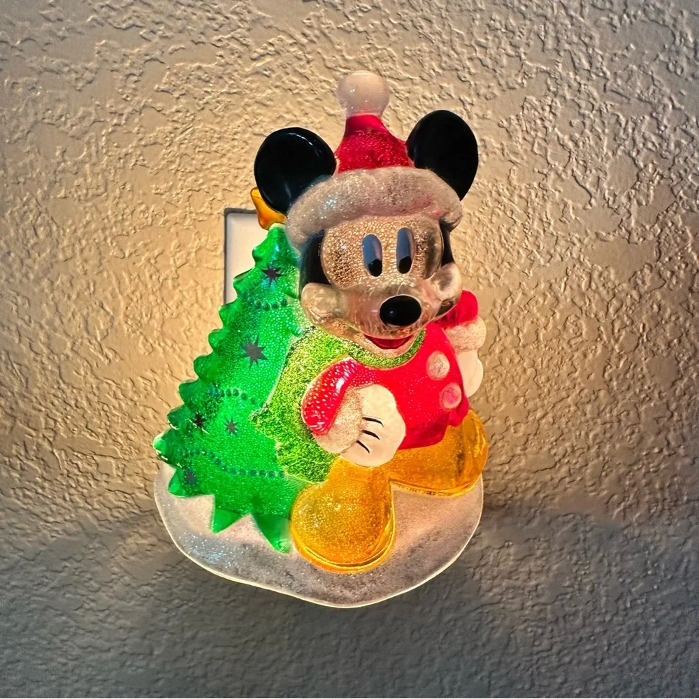 Mickey Mouse Santa acrylic night light Christmas decoration on off switch